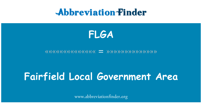 FLGA: Fairfield gouvènman lokal nan zòn