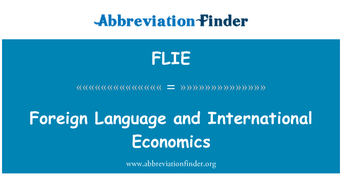 FLIE: Lang etranje ak ekonomi entènasyonal
