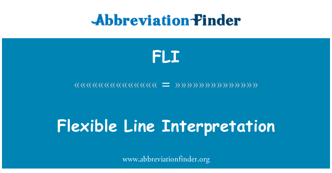 FLI: Fleksibilni liniju interpretacije