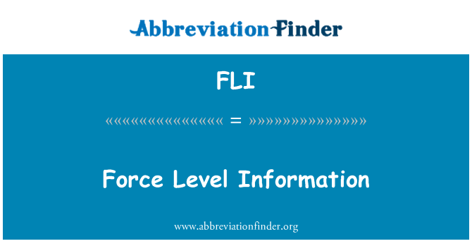 FLI: Informazioni livello di forza