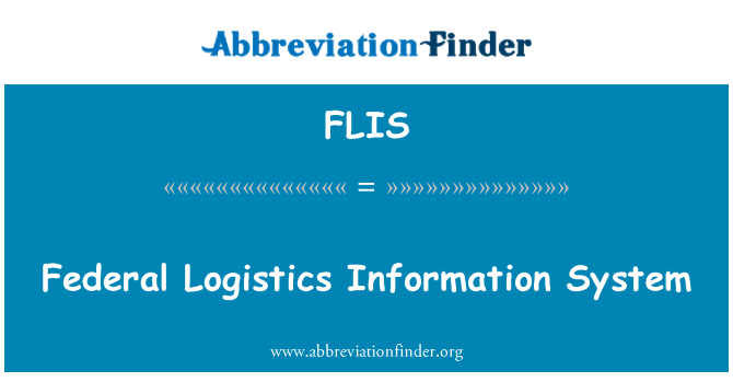 FLIS: Federal Logistics Information System