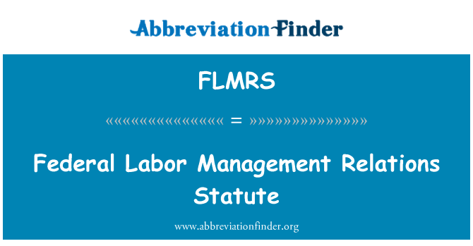 FLMRS: Loi sur les Relations fédérales de gestion du travail