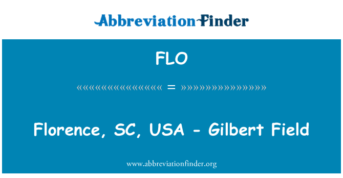 FLO: Florence, SC, ZDA - Gilbert polje