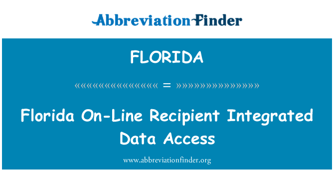 FLORIDA: Florida Online Empfänger integrierte Datenzugriff