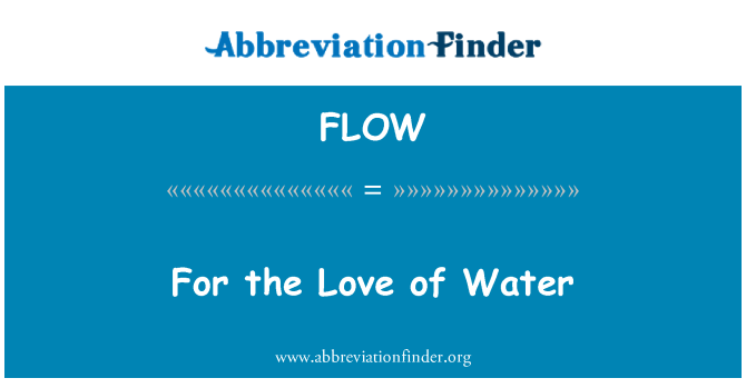 FLOW: Untuk cinta air