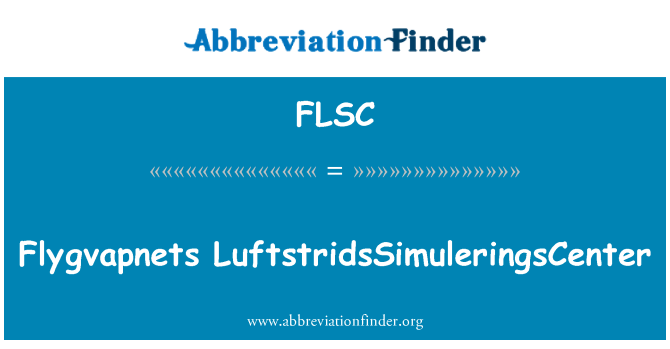 FLSC: Flygvapnets LuftstridsSimuleringsCenter