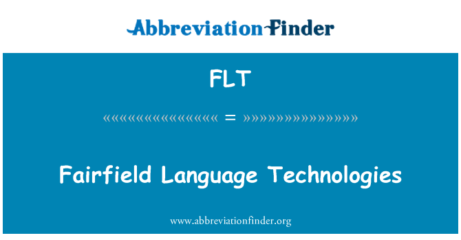 FLT: تكنولوجيات اللغة فيرفيلد