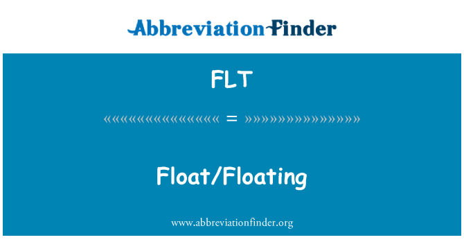 FLT: Float drijvende /