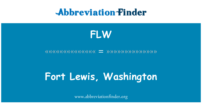 FLW: Οχυρό Lewis, Ουάσιγκτον