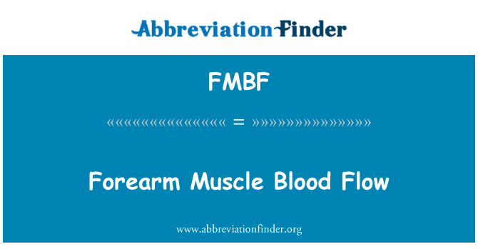 FMBF: 前臂肌肉血流量