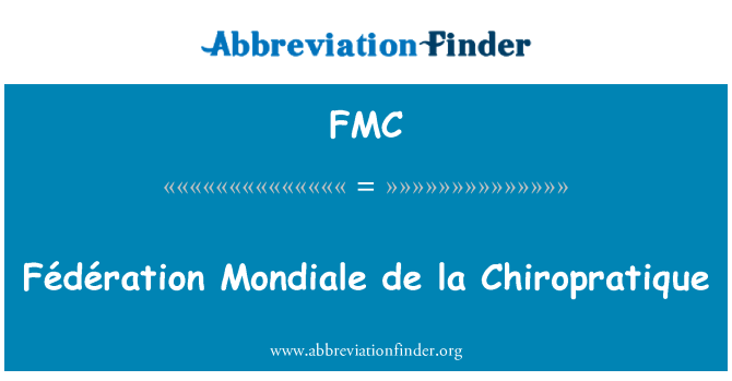 FMC: Tal-Federazzjoni Mondiale de la Chiropratique