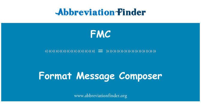 FMC: Format sporočilo skladatelj