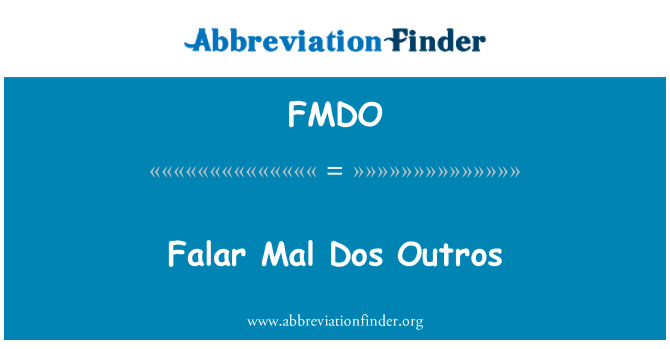 FMDO: Permezz tal-Falar Dos Outros