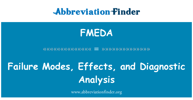 FMEDA: الگوی شکست و اثرات و تجزیه و تحلیل تشخیصی