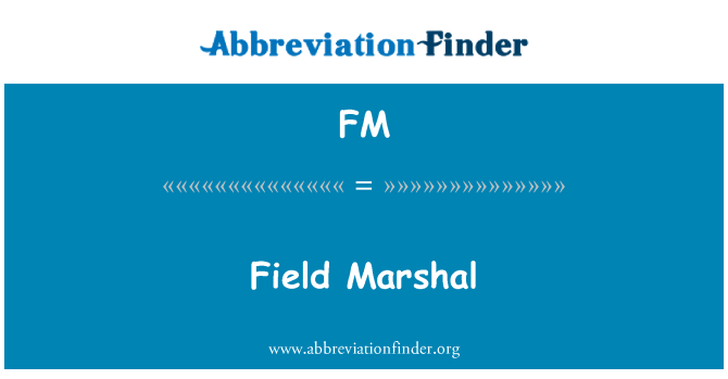 FM: Veldmaarschalk