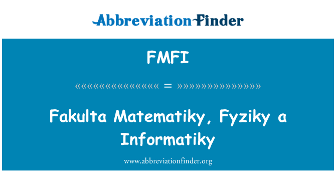 FMFI: Fakulta Tazzioli, fisica un Informatiky