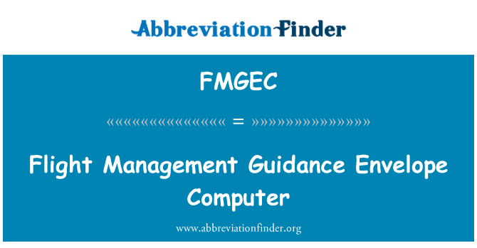 FMGEC: Flight Management vejledning kuvert Computer