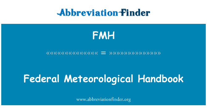 FMH: Federālā meteoroloģijas Handbook