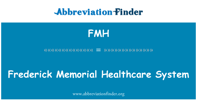 FMH: فریڈرک میموریل حفظانِ صحت کا نظام