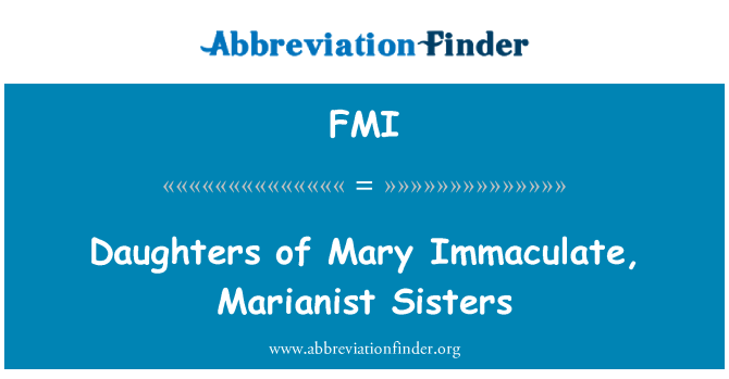 FMI: Ferch Mary perffaith, chwiorydd Marianist