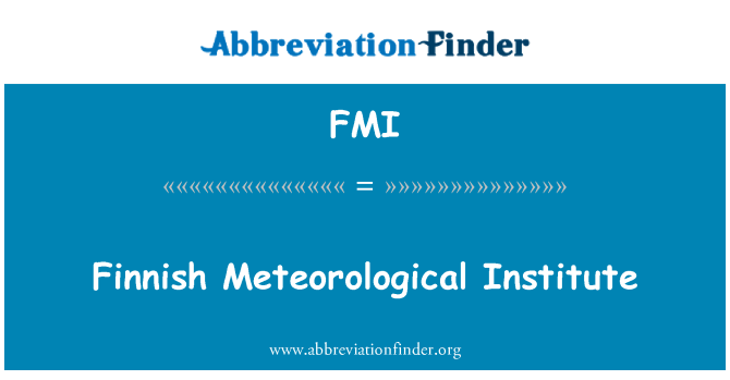 FMI: ฟินแลนด์สถาบันอุตุนิยมวิทยา