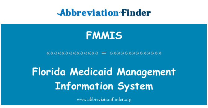 FMMIS: 佛羅里達州醫療補助執行資訊系統