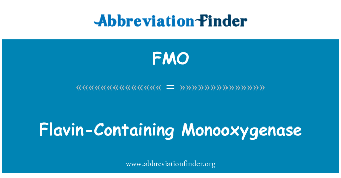 FMO: Ki vsebuje Flavin Monooxygenase