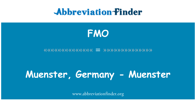 FMO: Muenster, Almay - Muenster