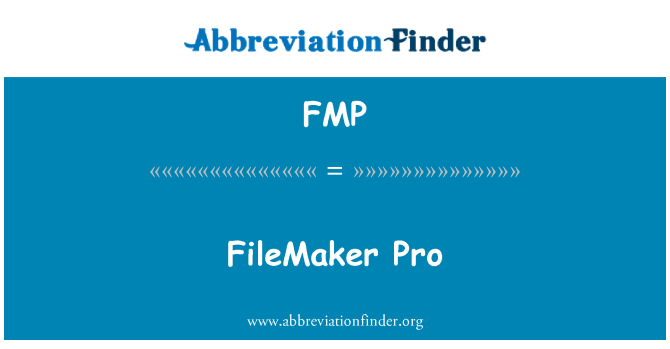 FMP: FileMaker Pro