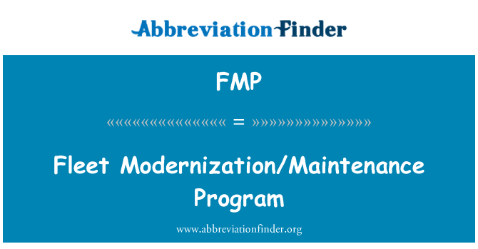 FMP: Program modernizace loďstva/údržby