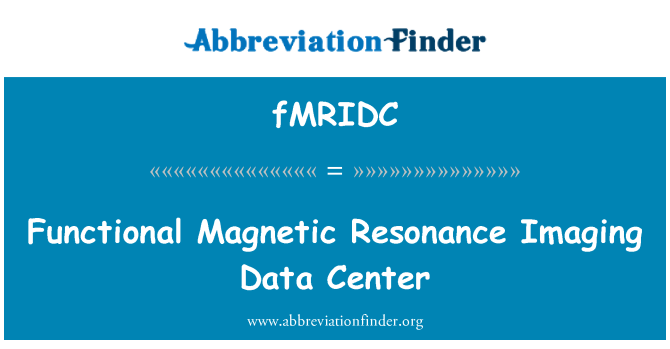 fMRIDC: Funkčnej magnetickej rezonancie Imaging dátového centra