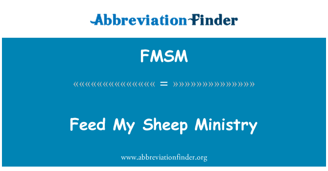 FMSM: Pour ministè mouton m