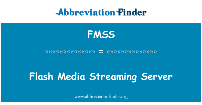 FMSS: Flash потокового передавання сервера