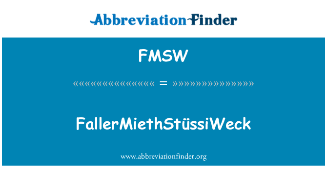 FMSW: FallerMiethStüssiWeck