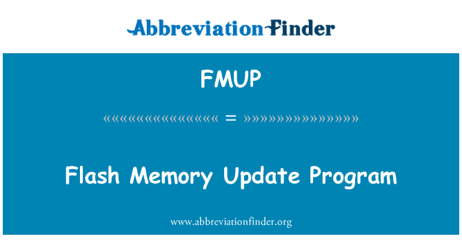 FMUP: Flash memória frissítő Program