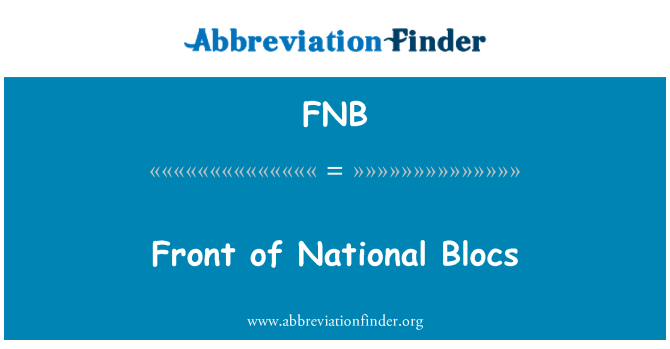 FNB: Frente dos blocos nacionais