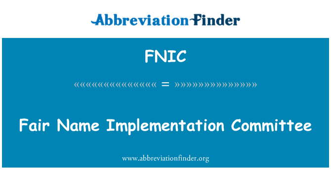 FNIC: Virkelig navn Implementation Committee