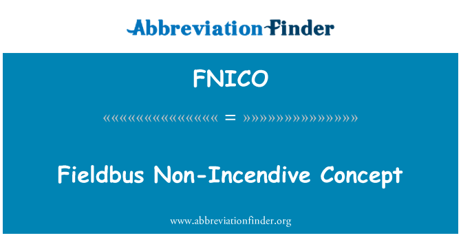FNICO: Fieldbus غیر - Incendive مفهوم