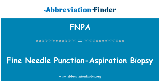 FNPA: Punction 吸引細胞診