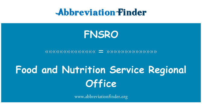 FNSRO: Food and Nutrition Service regionalni urad