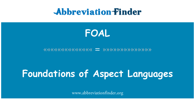 FOAL: Aspect dil temelleri