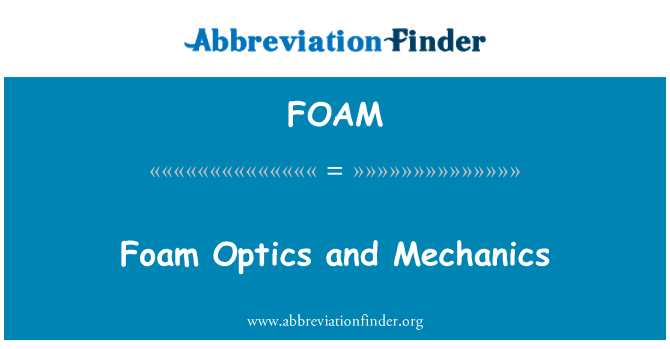 FOAM: Hab optika és mechanika