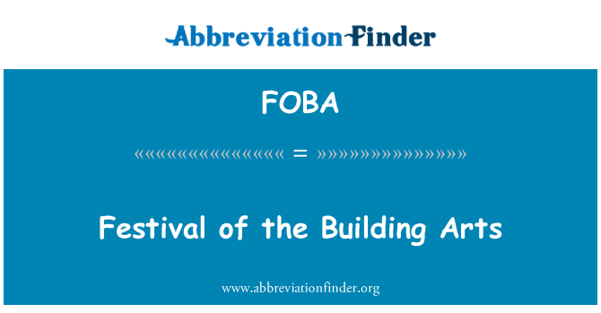 FOBA: Festival delle arti edificio