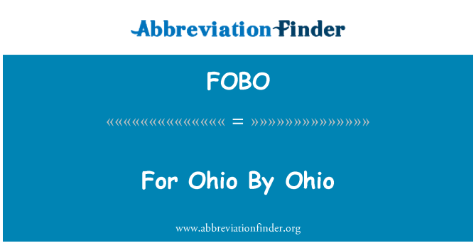 FOBO: Für Ohio von Ohio