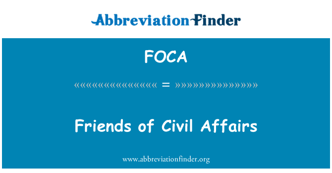 FOCA: Friends of Civil Affairs