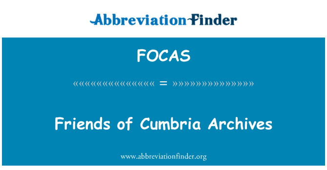 FOCAS: Prijatelje Cumbria arhivov