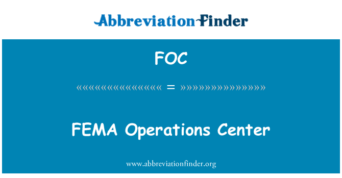 FOC: FEMA gweithrediadau Center