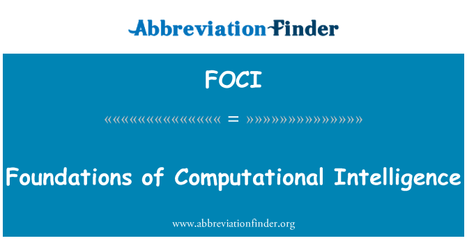 FOCI: Grundlaget for datamatisk intelligens