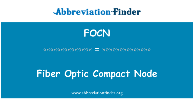 FOCN: Fiber Optic kompaktní uzel