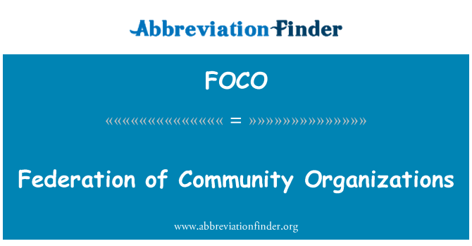 FOCO: Federasi organisasi masyarakat